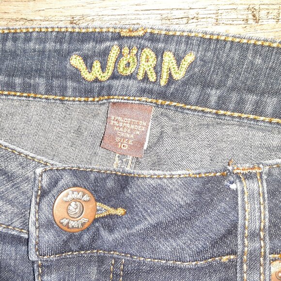 "Worn" Jeans * NWOT? * Blue Denim * Women's Size 10 * Boot Flare Bell Bottoms * - Picture 7 of 11